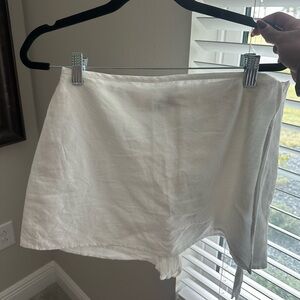 Sunday Best Aritzia White Asymmetrical Mini Skirt